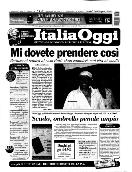 Italia oggi : quotidiano di economia finanza e politica